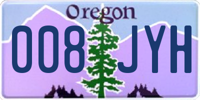 OR license plate 008JYH