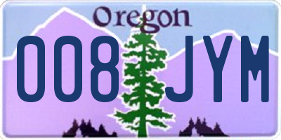 OR license plate 008JYM