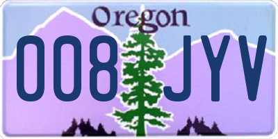 OR license plate 008JYV
