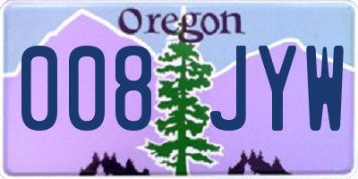 OR license plate 008JYW