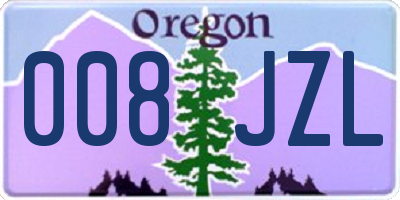 OR license plate 008JZL
