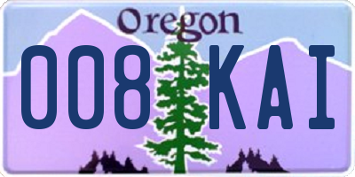 OR license plate 008KAI