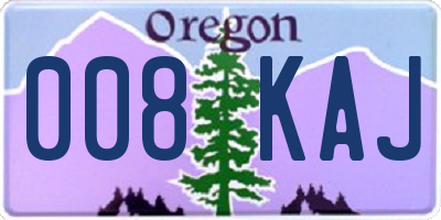 OR license plate 008KAJ