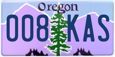 OR license plate 008KAS