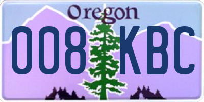 OR license plate 008KBC