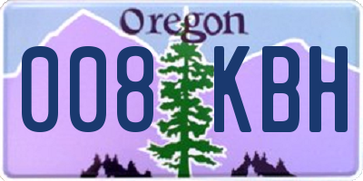 OR license plate 008KBH