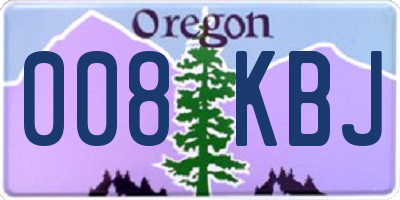 OR license plate 008KBJ