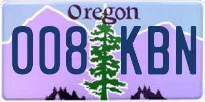OR license plate 008KBN