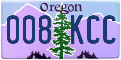 OR license plate 008KCC
