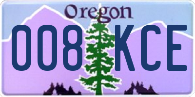 OR license plate 008KCE