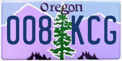 OR license plate 008KCG