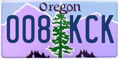 OR license plate 008KCK