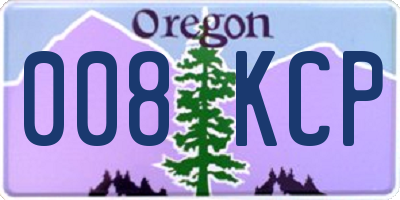 OR license plate 008KCP