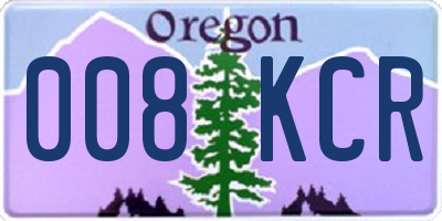 OR license plate 008KCR