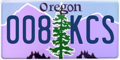 OR license plate 008KCS