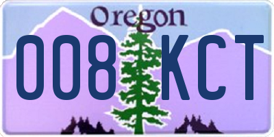 OR license plate 008KCT