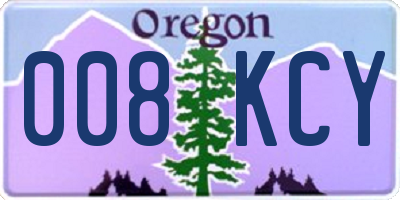 OR license plate 008KCY