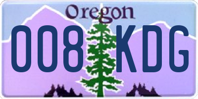 OR license plate 008KDG