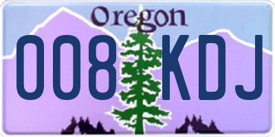 OR license plate 008KDJ
