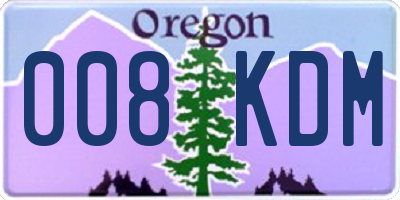 OR license plate 008KDM