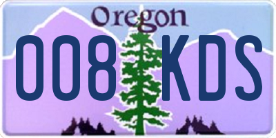 OR license plate 008KDS