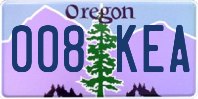 OR license plate 008KEA