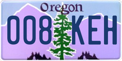 OR license plate 008KEH