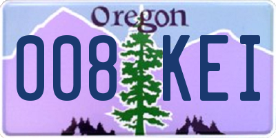 OR license plate 008KEI