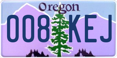 OR license plate 008KEJ