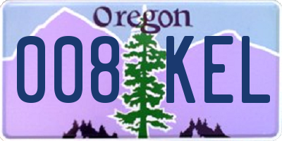 OR license plate 008KEL