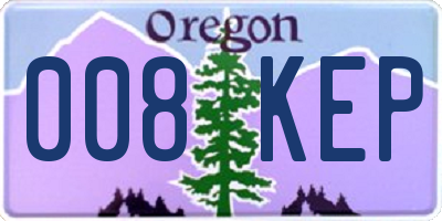 OR license plate 008KEP