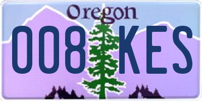 OR license plate 008KES