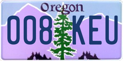 OR license plate 008KEU