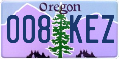 OR license plate 008KEZ