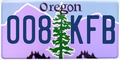 OR license plate 008KFB