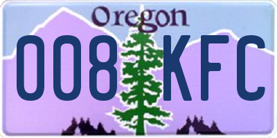 OR license plate 008KFC