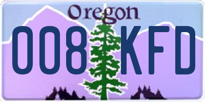 OR license plate 008KFD