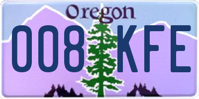 OR license plate 008KFE