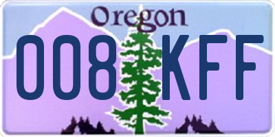 OR license plate 008KFF
