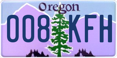 OR license plate 008KFH