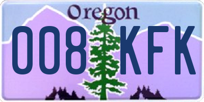 OR license plate 008KFK