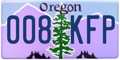 OR license plate 008KFP