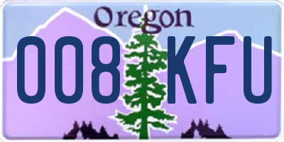 OR license plate 008KFU