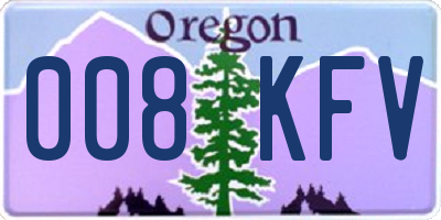 OR license plate 008KFV