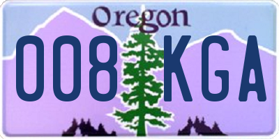 OR license plate 008KGA
