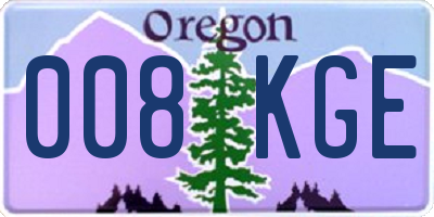 OR license plate 008KGE
