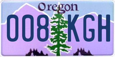 OR license plate 008KGH