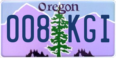 OR license plate 008KGI