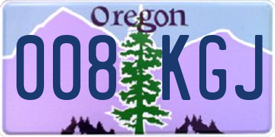 OR license plate 008KGJ