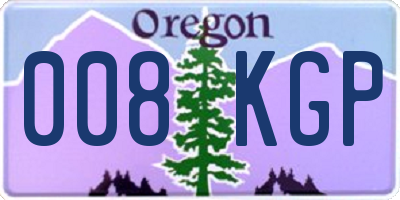 OR license plate 008KGP